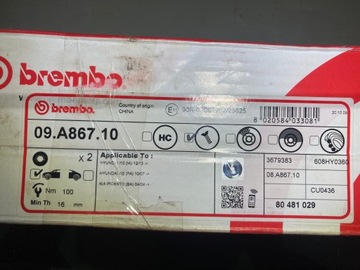 Brembo 09.a867.10 brake disc, buy