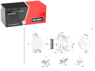 КОМПРЕССОР КОНДИЦИОНЕРА TOYOTA YARIS 01- AURIS 08- MAXGEAR
