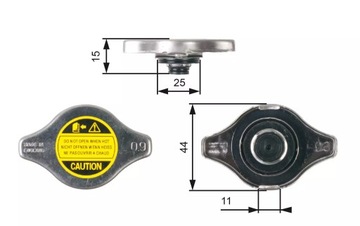 GATES RC127 ПРОБКА, РАДИАТОР