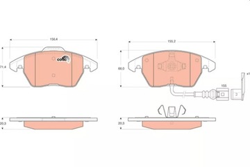 GDB1550/TRW КОЛОДКИ HAM.