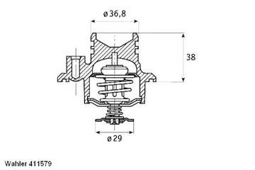 ТЕРМОСТАТ (92C W КОРПУСЕ) OPEL AGILA 1.0/1.2 09.0