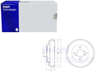 БАРАБАНЫ ТОРМОЗНЫЕ 2 ШТУКИ. JUSTY IGNIS II MH 1.3 1.5 4X4 1.5 SPORT DELPHI