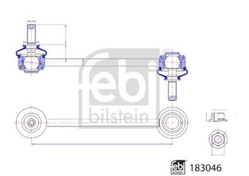 FEBI BILSTEIN ŁĄCZNIK/WSPORNIK СТАБИЛИЗАТОРА FE183046