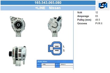 BV PSH ГЕНЕРАТОР NISSAN 65A ГЕНЕРАТОР
