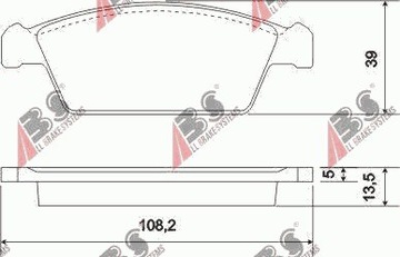 КОЛОДКИ ТОРМОЗНЫЕ ПЕРЕД DAEWOO TICO 1995-2000