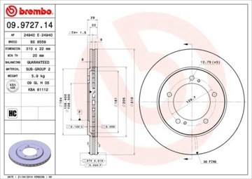 ДИСК ТОРМОЗНОЙ ПЕРЕД GRAND VITARA 5521165D11