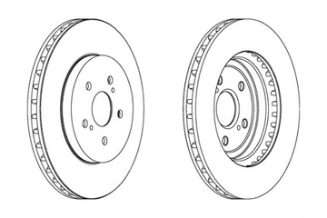 FERODO ГАЛЬМІВНІ ДИСКИ ГАЛЬМІВНІ 2 ШТУКИ. ПЕРЕД LEXUS RX TOYOTA HARRIER