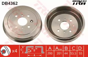 БАРАБАН ТОРМОЗНОЙ TOYOTA PEUGEOT GEELY TRW