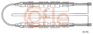 ТРОС ТОРМОЗА РУЧНОГО COFLE 10.741