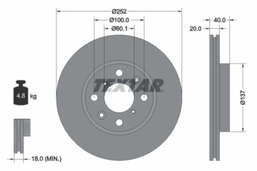 2X ДИСК ТОРМОЗНОЙ SUZUKI ПЕРЕД SWIFT 92148903