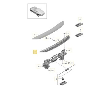 КРЕПЛЕНИЕ SPOILERA ЗАД PORSCHE 718 CAYMAN
