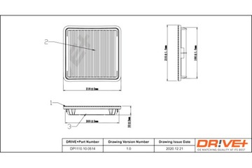 DRIVE+ ФИЛЬТР ВОЗДУХА SUBARU 3.0B 03-09 OUTBA CK