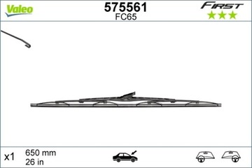 ЛИСТ ДВОРНИКИ 650MM FIRST STANDARD 1 ШТ. SZKIELETOWA VAL575561