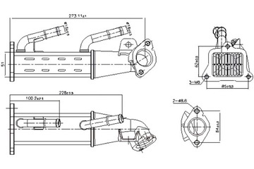 NISSENS РАДИАТОР ВЫХЛОПНЫХ ГАЗОВ FORD TRANSIT LAND ROVER DEFENDER 2.2D 2.4D