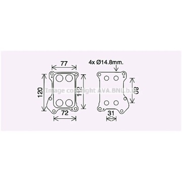 РАДИАТОР МАСЛА, МАСЛО МОТОРНОЕ AVA QUALITY COOLING OL3688