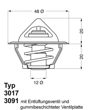 ТЕРМОСТАТ СИСТЕМЫ ОХЛАЖДЕНИЯ 3017.92D2