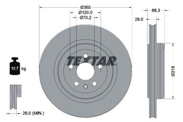 TEXTAR ДИСКИ ТОРМОЗНЫЕ ТОРМОЗНЫЕ 2 ШТУКИ. ЗАД TESLA МОДЕЛЬ S МОДЕЛЬ X ELECTRIC