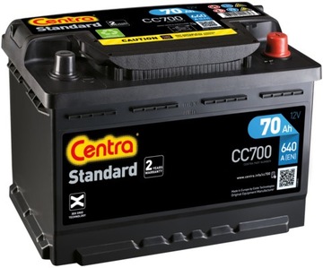 АККУМУЛЯТОР CENTRA STANDARD CC700 70AH 640A P+ MOŻLIWY DOWÓZ МОНТАЖ