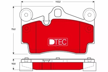 TRW GDB1653DTE КОМПЛЕКТ КОЛОДОК ТОРМОЗНЫХ, ТОРМОЗА TARCZOWE