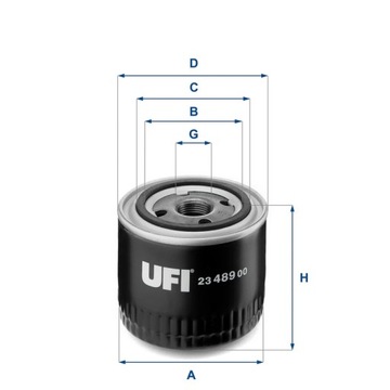 ФИЛЬТР МАСЛА UFI 23.489.00