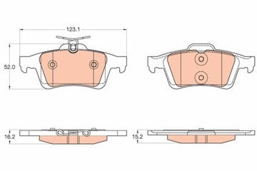 КОЛОДКИ ТОРМОЗНЫЕ FORD ЗАД C-MAX/FOCUS 1,0-2,0 10- GDB2033