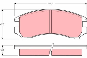 КОЛОДКИ ТОРМОЗНЫЕ NISSAN ПЕРЕД SUNNY GDB731