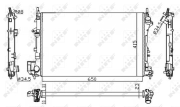 РАДИАТОР ДВИГАТЕЛЯ NRF 58203A