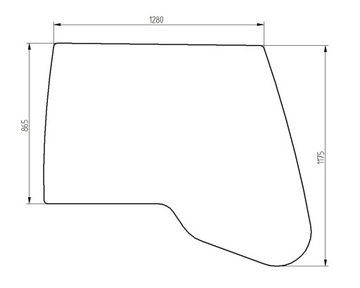 СТЕКЛО KOPARKA LIEBHERR БОКОВАЯ ПРАВОЕ 7030316