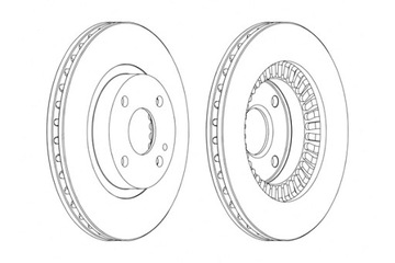 FERODO ДИСКИ ТОРМОЗНЫЕ ТОРМОЗНЫЕ 2 ШТУКИ. ПЕРЕД MAZDA 323 F VI 323 S VI 1.6-2.0D