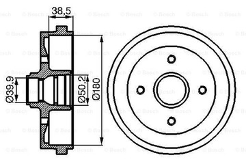 БАРАБАНЫ ТОРМОЗНЫЕ BOSCH 0 986 477 002 0986477002