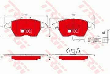 КОЛОДКИ КЕРАМИЧЕСКИЕ ПЕРЕД VW CC/EOS/GOLF/JETTA/PASSAT/POLO 03-