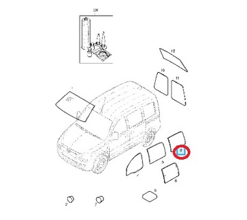 СТЕКЛО КУЗОВНОЕ ЗАД ЛЕВАЯ OPEL COMBO C 13245718