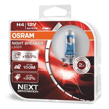 ЛАМПОЧКИ HALOGENOWE OSRAM H4 12V 60/55W P43T NIGHT BREAKER LASER