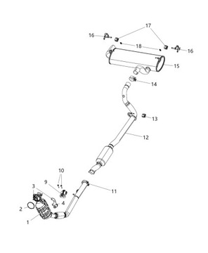 КРЕПЛЕНИЕ РЕЗИНА КРЕПЛЕНИЕ ВЫХЛОПНОЙ WRANGLER 2.0T WRANGLER PHEV 4XE 68333588AA