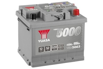 АККУМУЛЯТОР YUASA YBX 5063 12V 52AH 520A P+