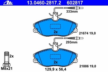 620192 ATE КОЛОДКИ ТОРМОЗНЫЕ ATE 602817 ШТ ATE