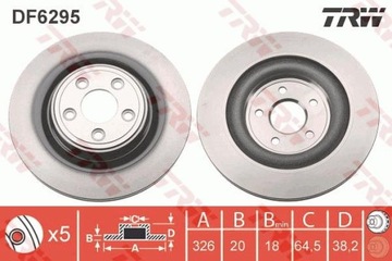 КОМПЛЕКТ ТОРМОЗНОЙ ДИСК ТОРМОЗНЫХ ЗАД JAGUAR XF 09- 2,0-5,0/S-TYPE