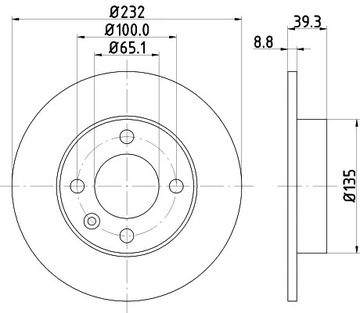 ДИСКИ ТОРМОЗНЫЕ ТОРМОЗНЫЕ HELLA PAGID 6N0615601B 6N0615601A