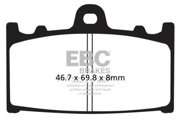 КОЛОДКИ ТОРМОЗНЫЕ EBC FA158HH УСИЛЕНЫЕ (КОМПЛЕКТ. NA 1 ДИСКИ ТОРМОЗНЫЕ)