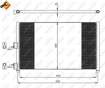 РАДИАТОР КОНДИЦИОНЕРА - КОНДЕНСАТОР EASY FIT 35502