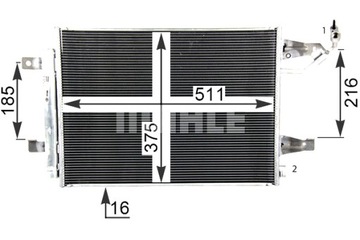 MAHLE КОНДЕНСАТОР КОНДИЦИОНЕРА MITSUBISHI COLT CZC VI COLT VI SMART