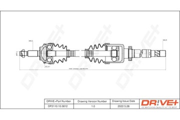 DRIVE+ ПОЛУОСЬ ПРИВОДНАЯ RENAULT KANGOO 05- P