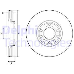 DELPHI BG3713C ДИСК ТОРМОЗНОЙ