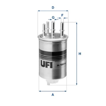 ФИЛЬТР ТОПЛИВА UFI 24.188.00