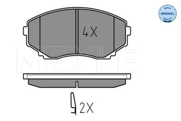 0252351516/W КОЛОДКИ HAM. TOYOTA P. COROLLA 1,4-1,8 99