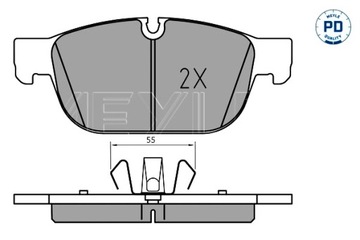 MEYLE КОЛОДКИ ТОРМОЗНЫЕ ПЕРЕД VOLVO S60 III S90 II V60 II V90 II XC40