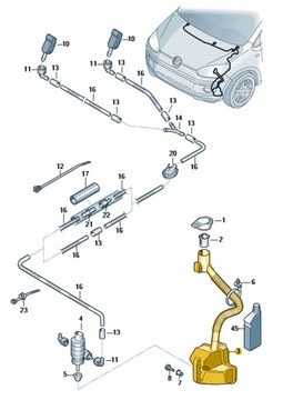 БАК ЖИДКОСТИ ОМЫВАТЕЛЯ SEAT MI 12- - SKODA CITIGO- VW UP