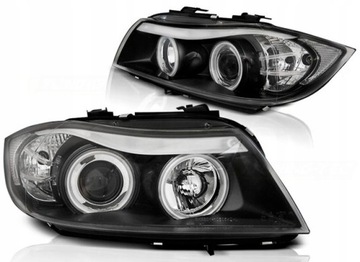 ФАРА ФАР КОМПЛЕКТ RINGI ANGEL EYES LED (СВЕТОДИОД ) CCFL ТЮНИНГ BMW 3 E90 E91 2004-2008