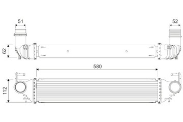 VALEO ИНТЕРКУЛЕР РАДИАТОР ВОЗДУХА DOLOTOWEGO FIAT 500X JEEP