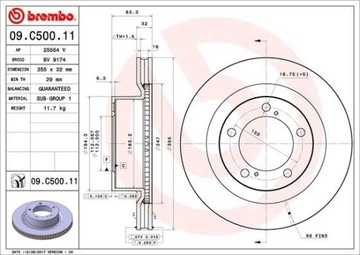 ДИСК ТОРМОЗНОЙ ПЕРЕДНЯЯ UV TOYOTA